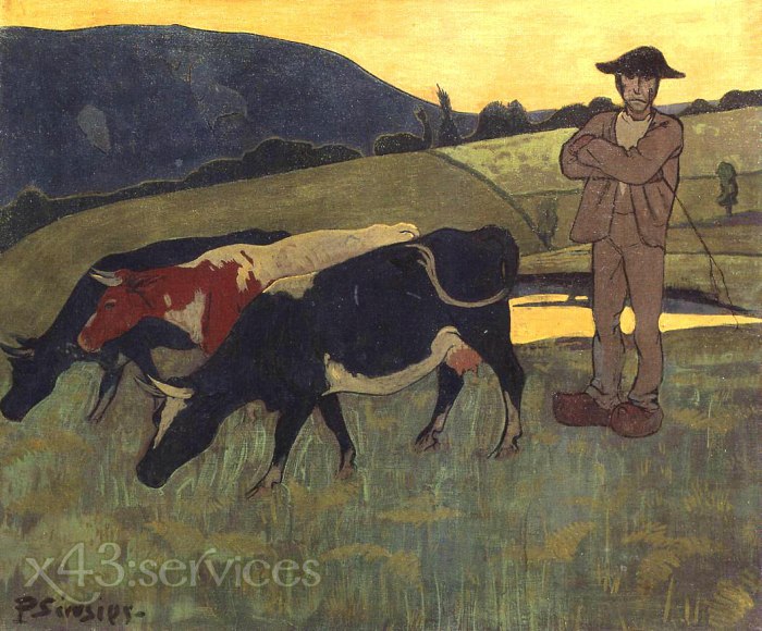 Paul Serusier - Bauer mit drei Kuehen - Peasant with Three Cows